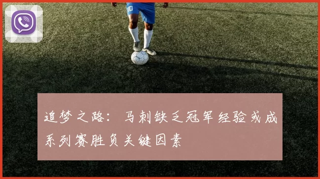 追梦之路：马刺缺乏冠军经验或成系列赛胜负关键因素